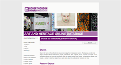 Desktop Screenshot of collections.rgu.ac.uk